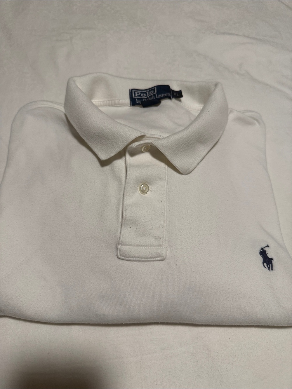 Polo by Ralph Lauren White Polo with Navy Pony